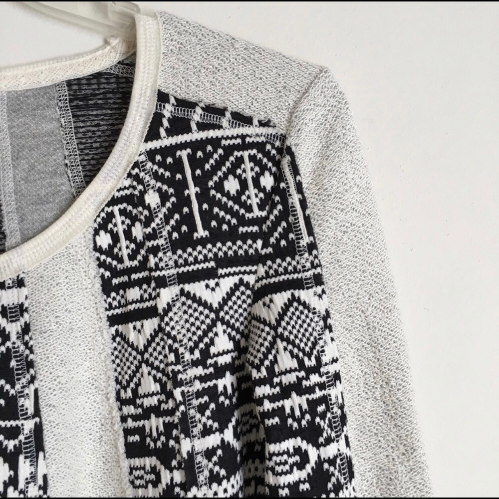 Anthropologie Geometric Swing 3/4 Sleeve Sweater - Picture 5 of 8